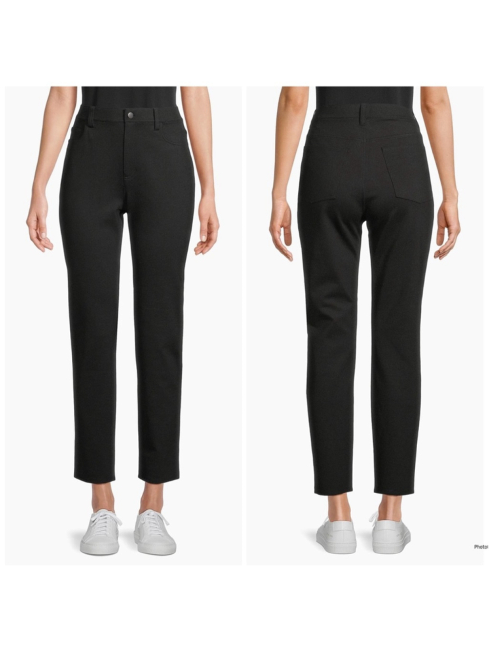 Eileen Fisher Stretch Slim Leg Pants Black Size 3X